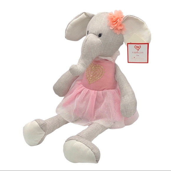 Decorative Linen Elephant | Nursery Room Décor | Baby Shower Gift | Baby Girl - Picture 4 of 5